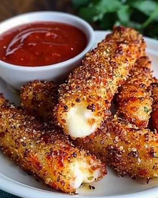 Crispy Air Fryer Mozzarella Sticks
