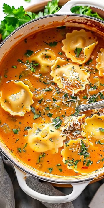 Homemade Ravioli Soup