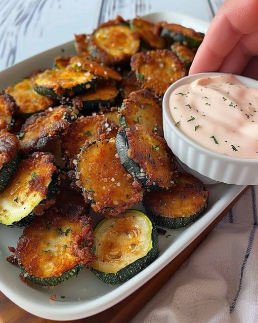 Super Crispy Air Fried Zucchini Keto Chips
