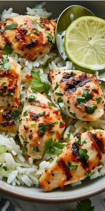 Dump-and-Bake Chicken Tzatziki with Rice