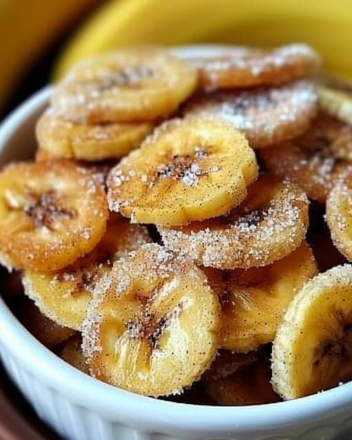 Crispy Cinnamon Sugar Banana Chips