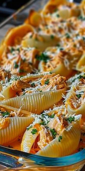 Creamy Buffalo Chicken Stuffed Shells