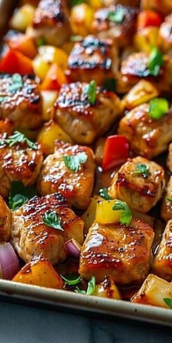 Hawaiian Chicken Sheet Pan