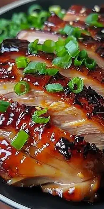 Delicious Char Siu Chicken grilled to perfection with a savory glaze.
