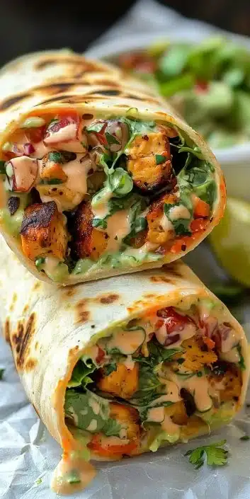 Chipotle Ranch Grilled Chicken Burrito with fresh ingredients and bold flavors