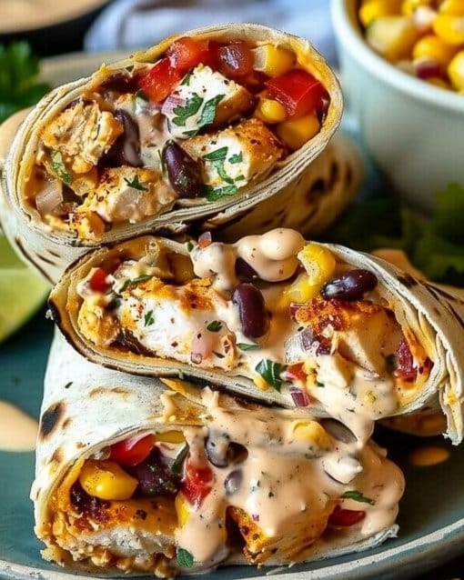 Chipotle Style Southwest Chicken Wraps