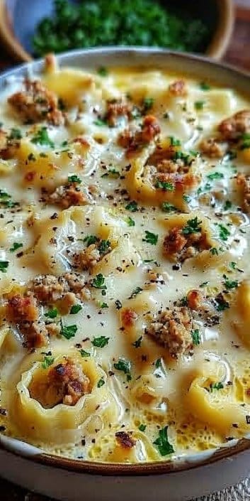 Alfredo Lasagna Soup