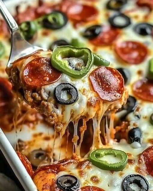 Easy Low Carb Pizza Casserole