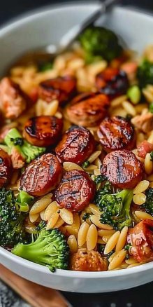 Chicken Sausage and Broccoli Orzo