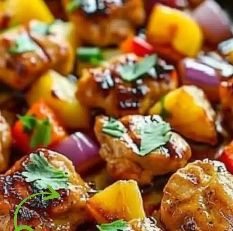 Hawaiian Chicken Sheet Pan dinner with vibrant vegetables and tropical flavors.