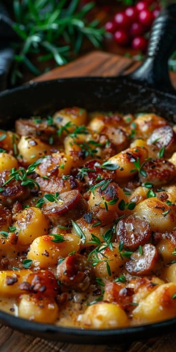Creamy Butternut Squash Gnocchi with Sausage