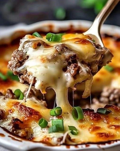 Low-Carb Philly Cheesesteak Casserole