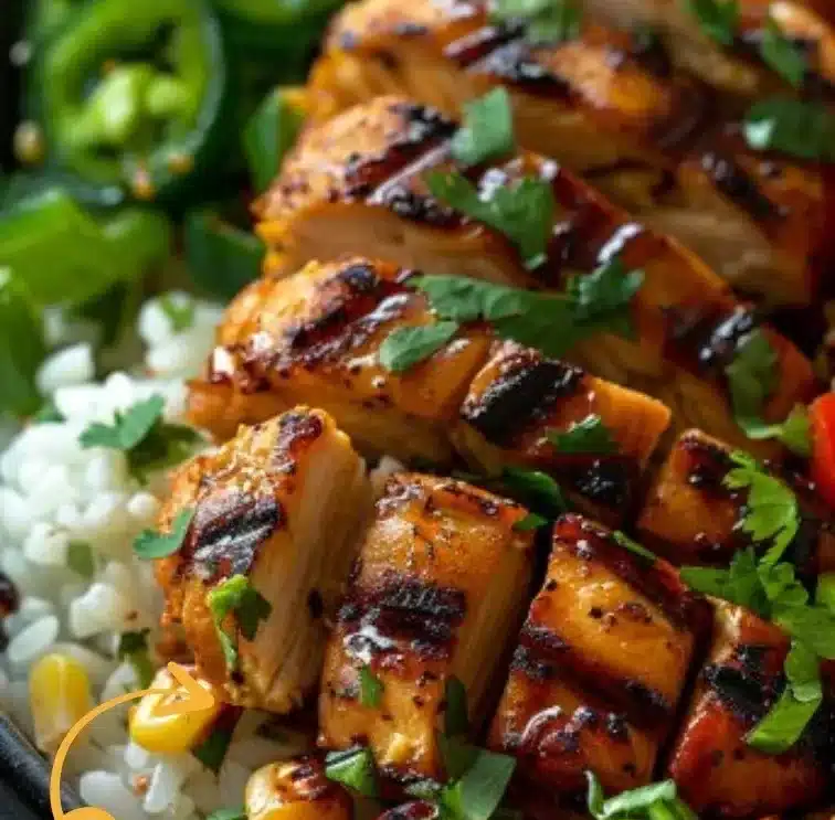 Delicious Street Corn Chicken Bowl with grilled chicken and fresh toppings