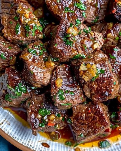 Air Fryer Garlic Butter Steak Bites