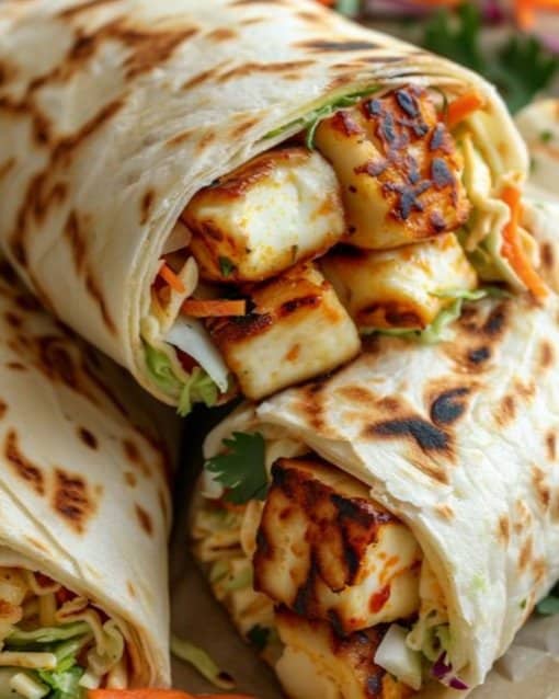 Sweet Chili Halloumi Wraps