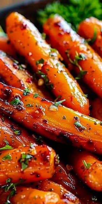 Honey Garlic Butter Roasted Carrots