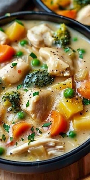 Creamy Chicken Vegetable Soup Recipe
