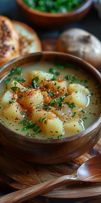 Homemade Broth Potato Soup
