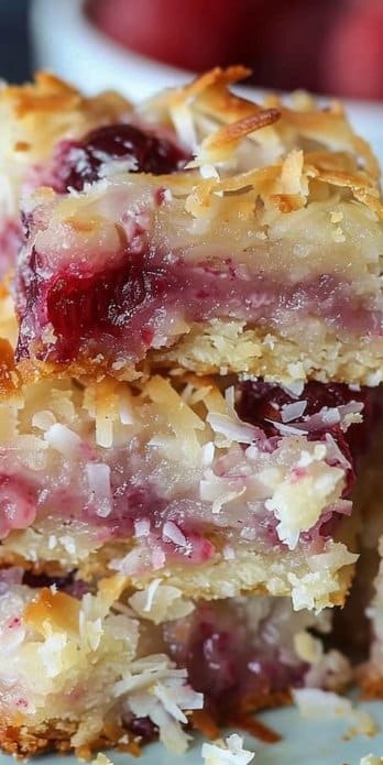 Raspberry Coconut Bars Recipe