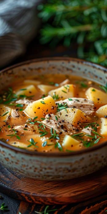 Comforting Chicken Soup with Potatoes