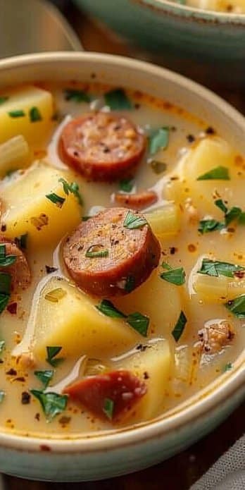 Cozy Crockpot Potato Soup with Sausage – Hearty and Delicious for Fall