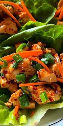 Sweet Chili Chicken Lettuce Cups: 5-Minute Magic Delight