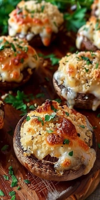 Mouthwatering Baked Stuffed Mushrooms