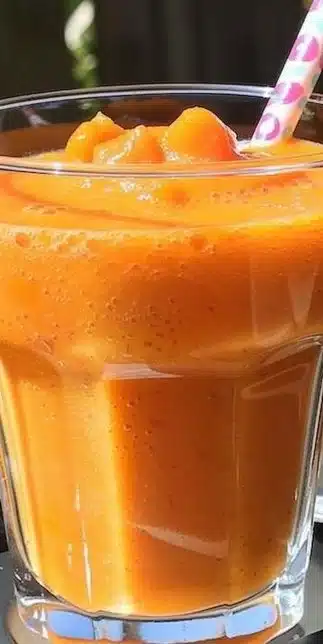 Refreshing Apple Carrot Smoothie served in a glass with fresh ingredients