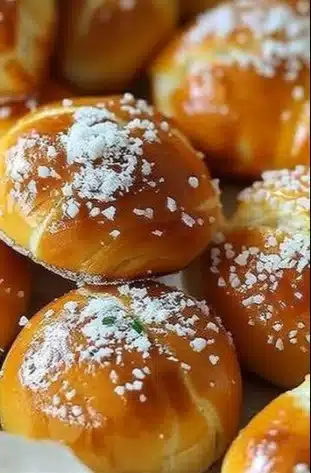 Cheddar Stuffed Soft Pretzel Bites with gooey cheese filling