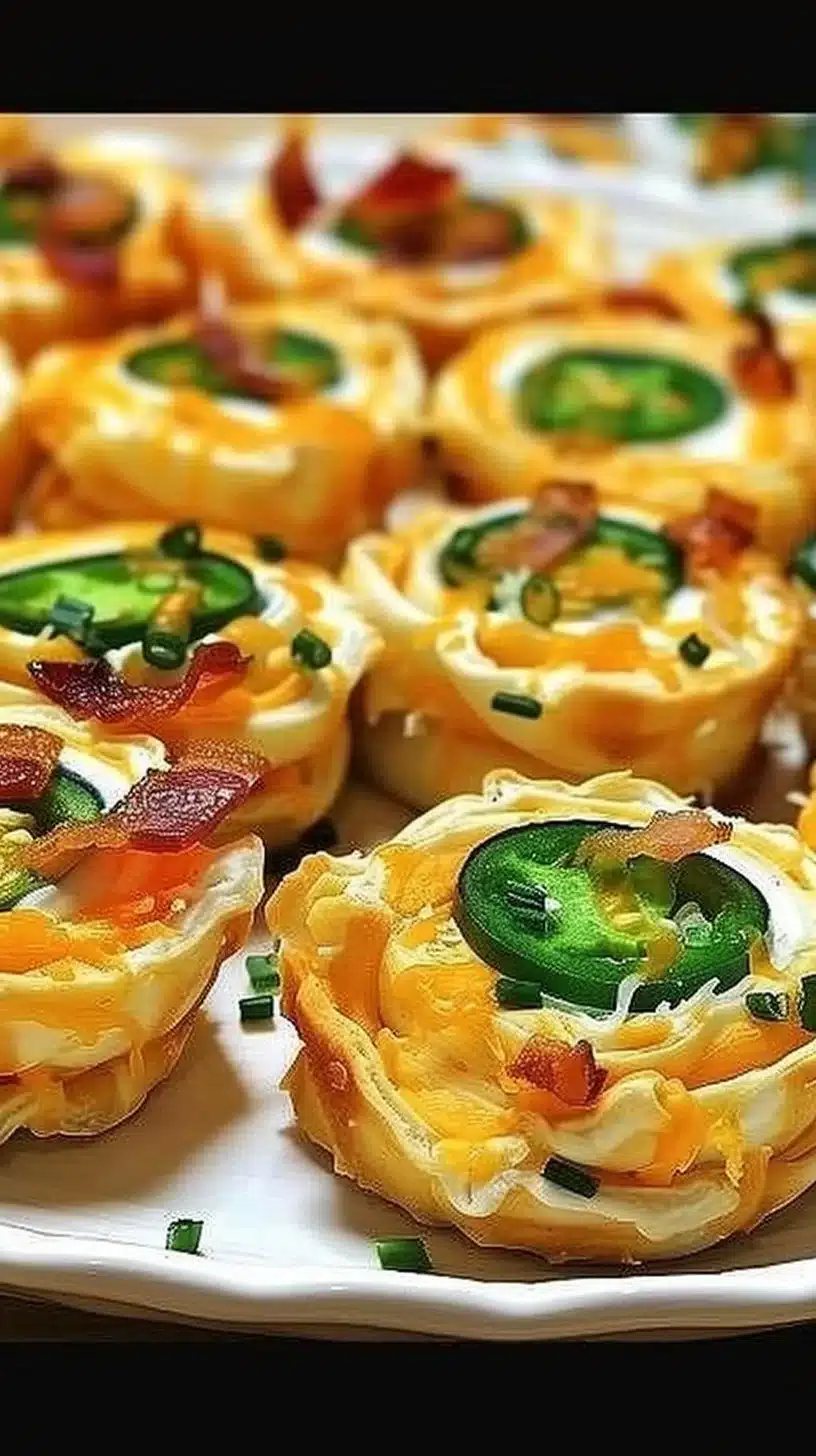 Cheesy bacon jalapeño pinwheels, a delightful appetizer for any gathering.
