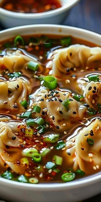 Easy Asian Dumpling Potsticker Soup
