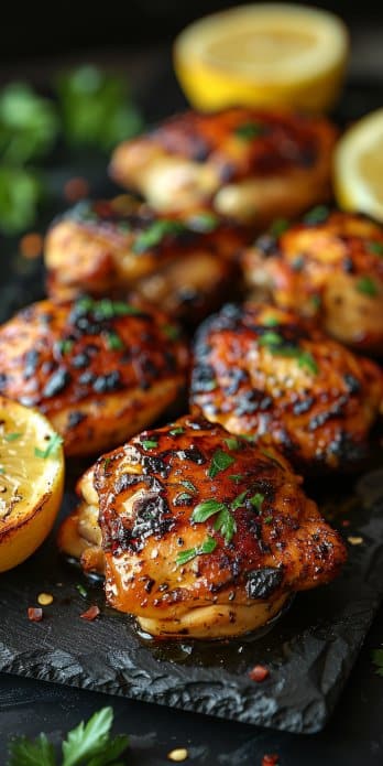 Lemon Garlic Butter Chicken Thighs