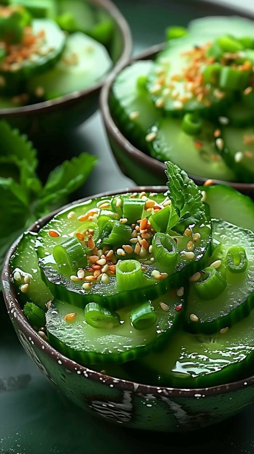 Smashed Cucumber Sesame Salad Cups: 5 Refreshing Delights