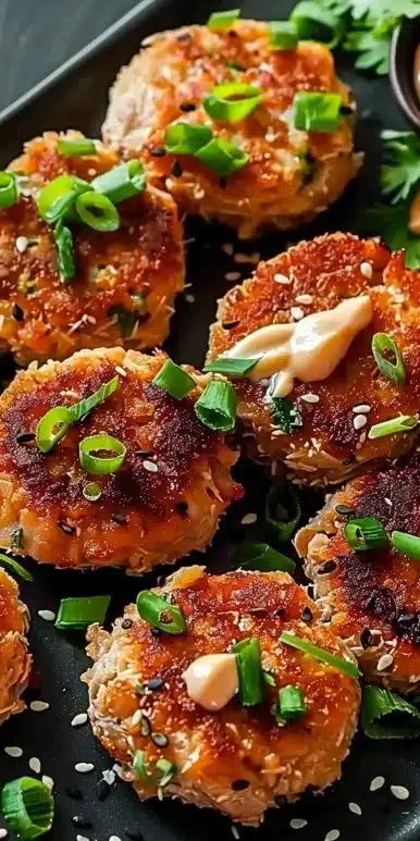 Asian Tuna Cakes served with Spicy Mayo dipping sauce