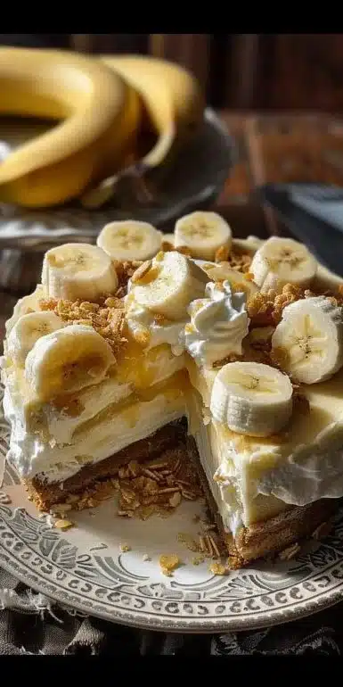 Banana Pudding Cheesecake: 4 Soft & Creamy Layers Await