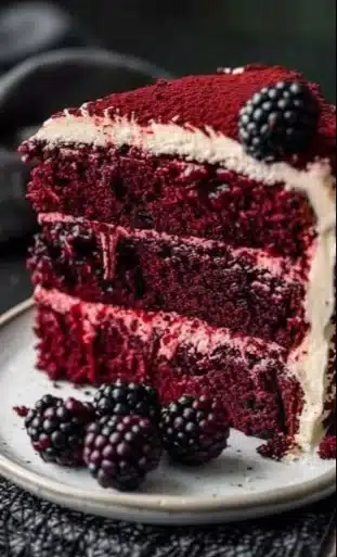 Blackberry Velvet Cake