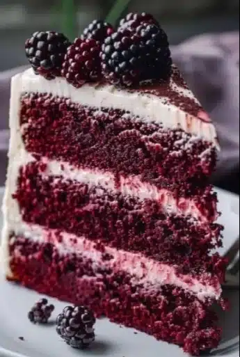Blackberry Velvet Cake