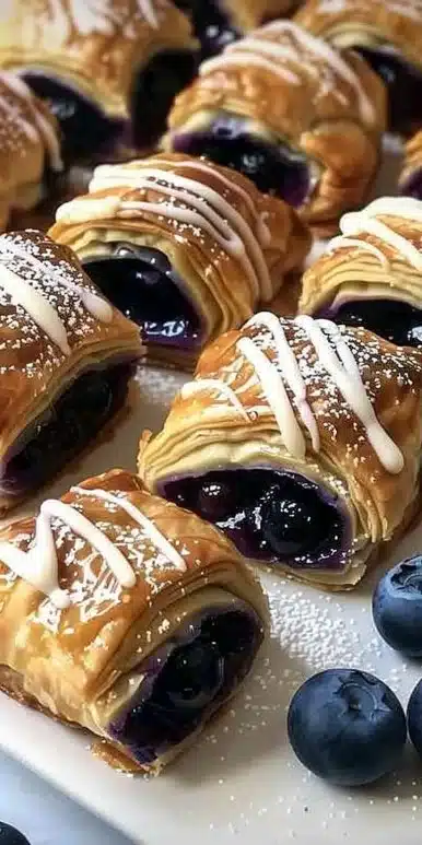 Delicious blueberry pie bombs ready to satisfy your sweet cravings