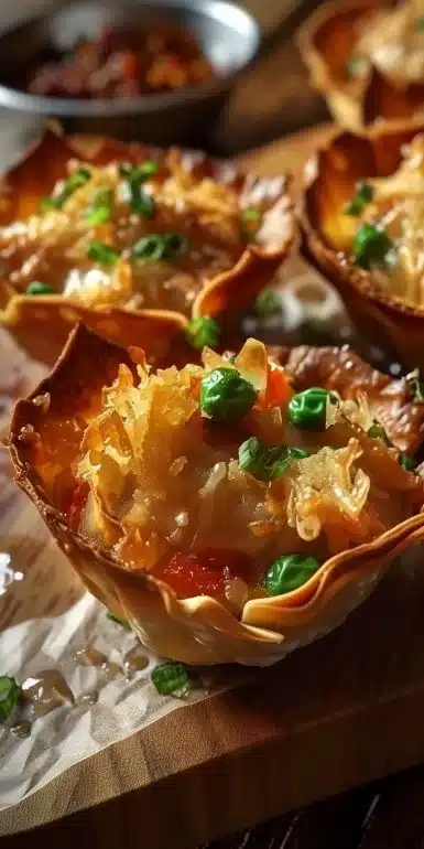 Chicken Wonton Cups