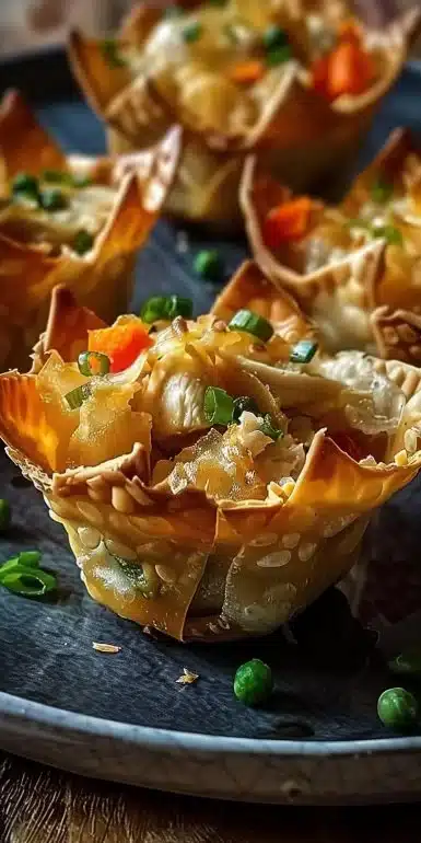 Chicken Wonton Cups