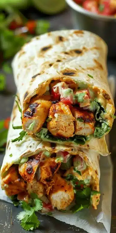 Chipotle Ranch Grilled Chicken Burrito
