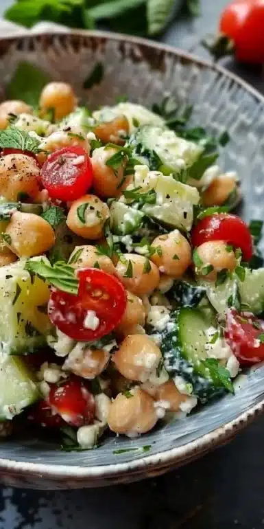 Cottage Cheese Chickpea Salad