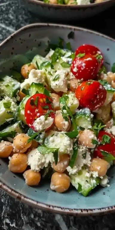 Cottage Cheese Chickpea Salad