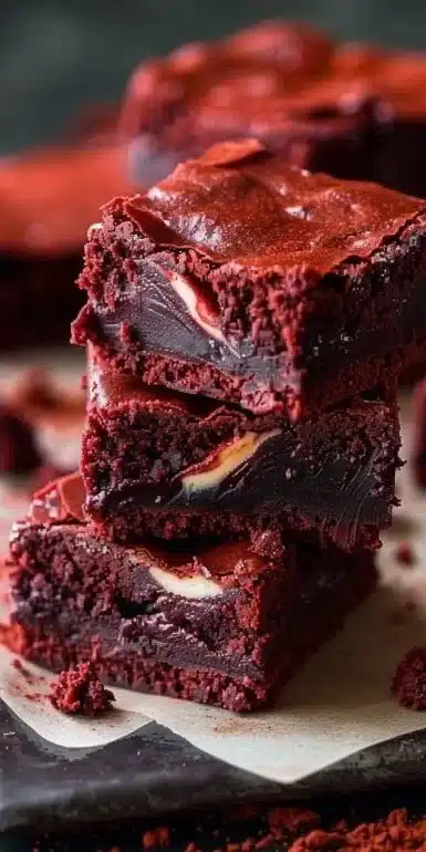 Decadent Red Velvet Brownies