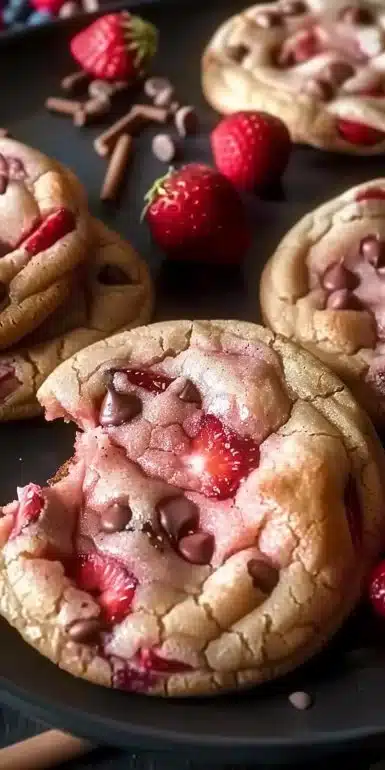 Deliciously Easy Strawberry Cake Mix Cookies