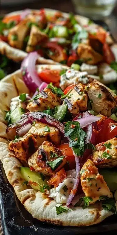 Easy Sheet Pan Chicken Pitas