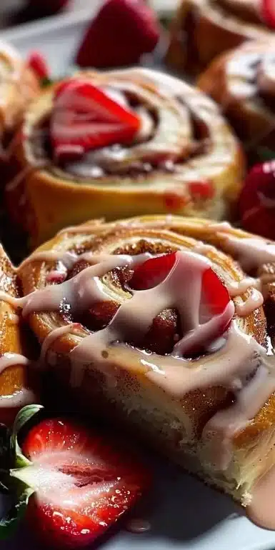 Easy Strawberry Cinnamon Rolls