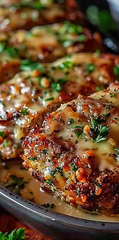 Garlic Parmesan Chicken Meatloaf