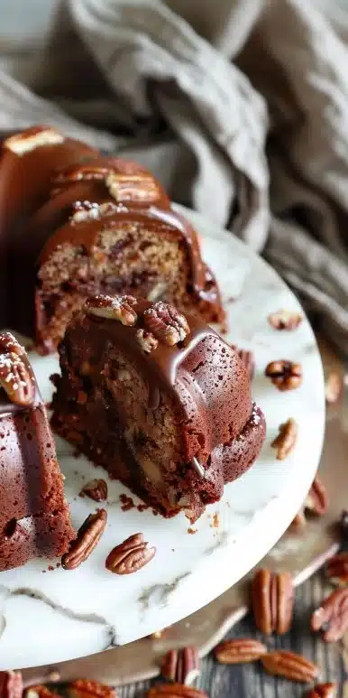 German Chocolate Pecan Pound Cake