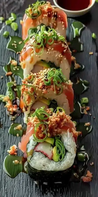 Homemade California Crunch Roll Sushi